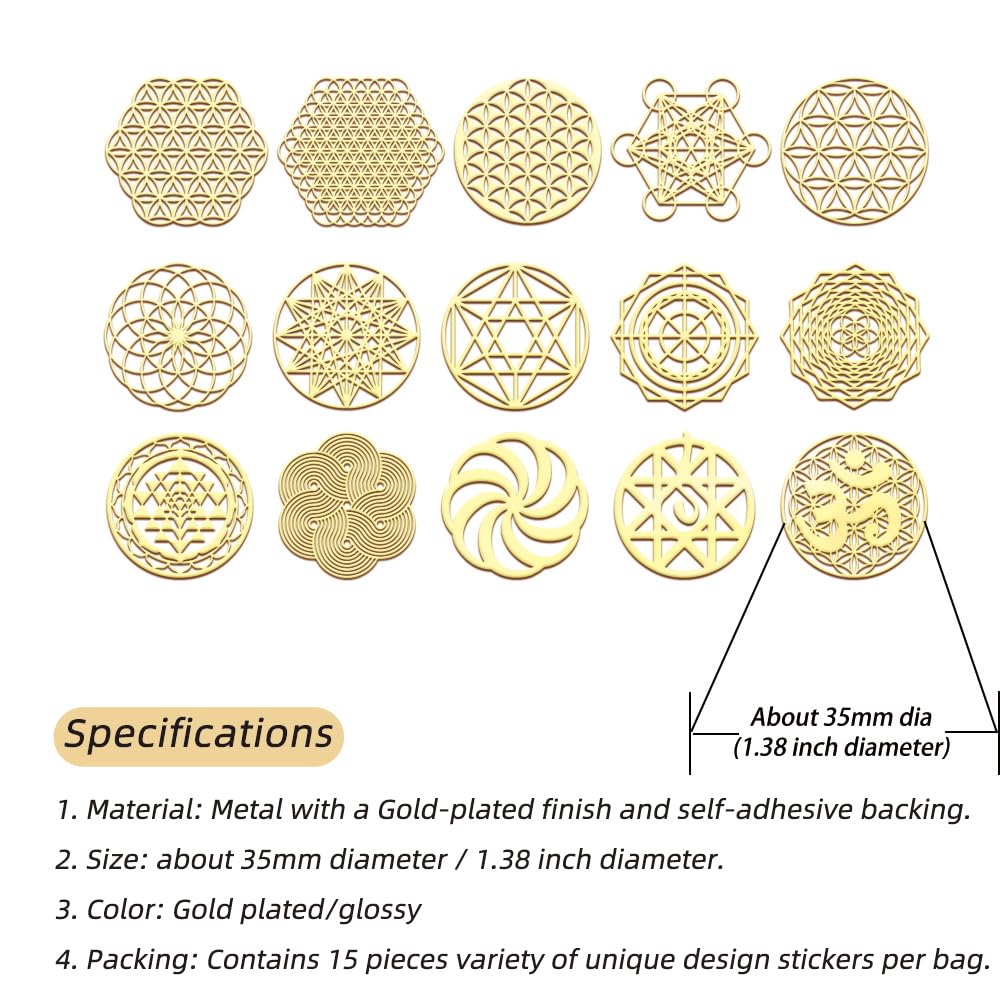 METAL ARTEM metal stickers gold reflective finish close-up