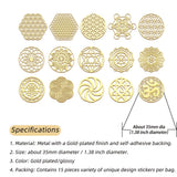 METAL ARTEM metal stickers gold reflective finish close-up