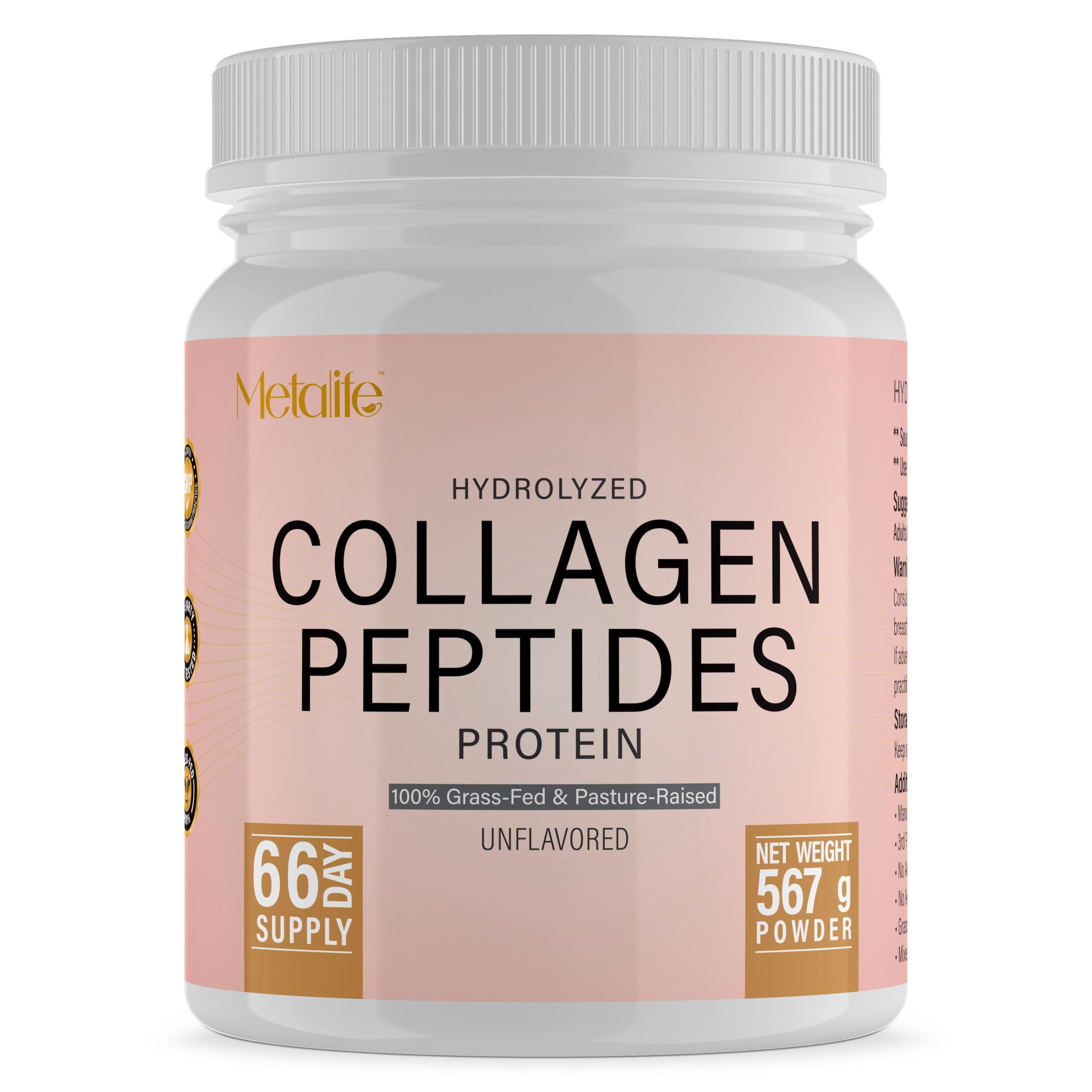 METALIFE Collagen Powder 567g front view packaging