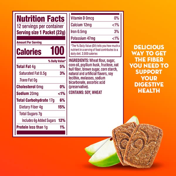 Metamucil Apple Crisp Fiber Thins individual serving pack