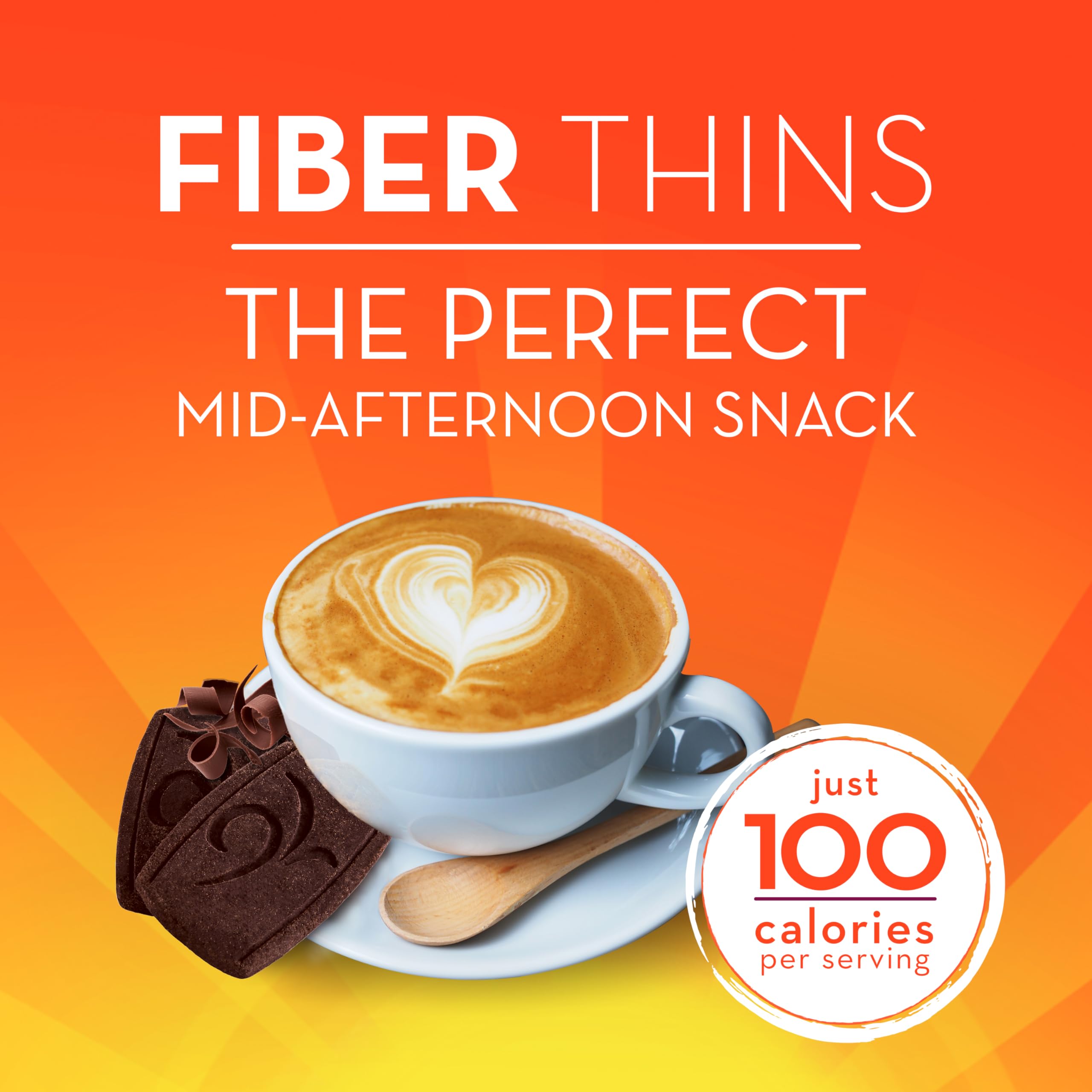 Metamucil Chocolate Fiber Thins chocolate flavour close-up