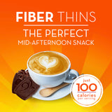 Metamucil Chocolate Fiber Thins chocolate flavour close-up
