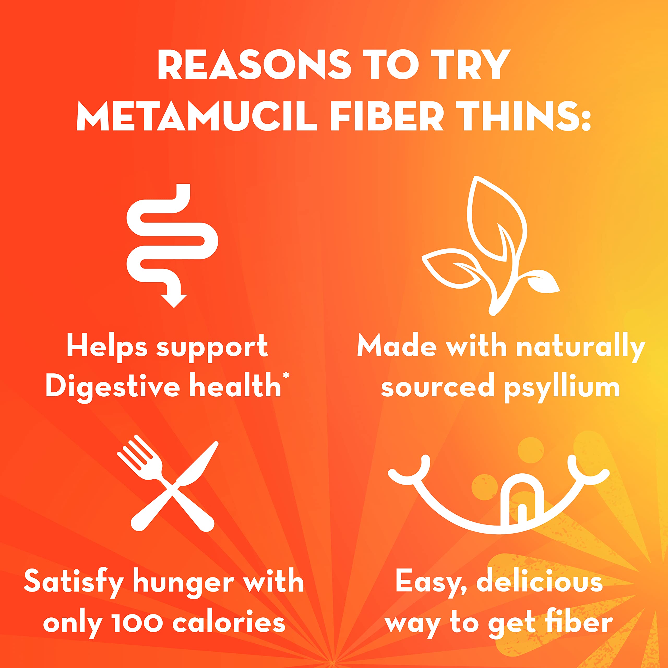 Metamucil Chocolate Fiber Thins individual serving size