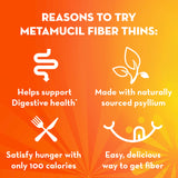 Metamucil Chocolate Fiber Thins individual serving size