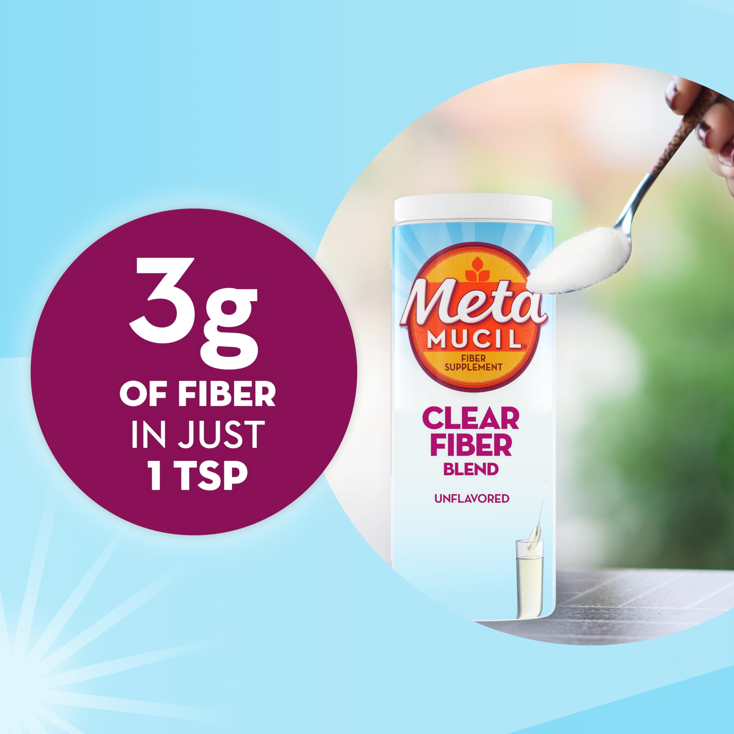 Metamucil Clear Fiber Blend 409g nutritional information