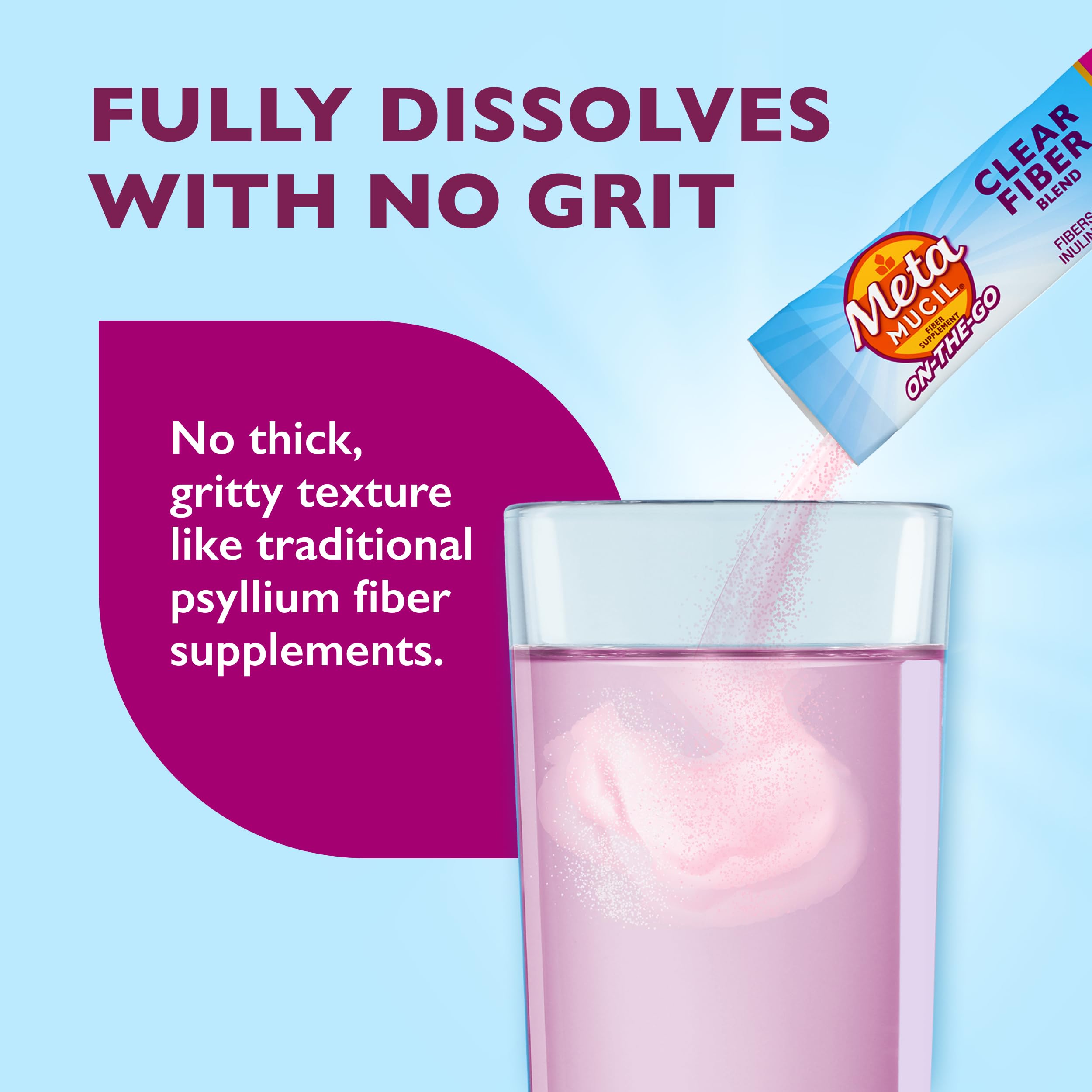 Metamucil Clear Fiber Blend Mixed Berry flavour