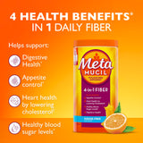 Metamucil Daily Fibre Supplement 425g back view showing nutritional information