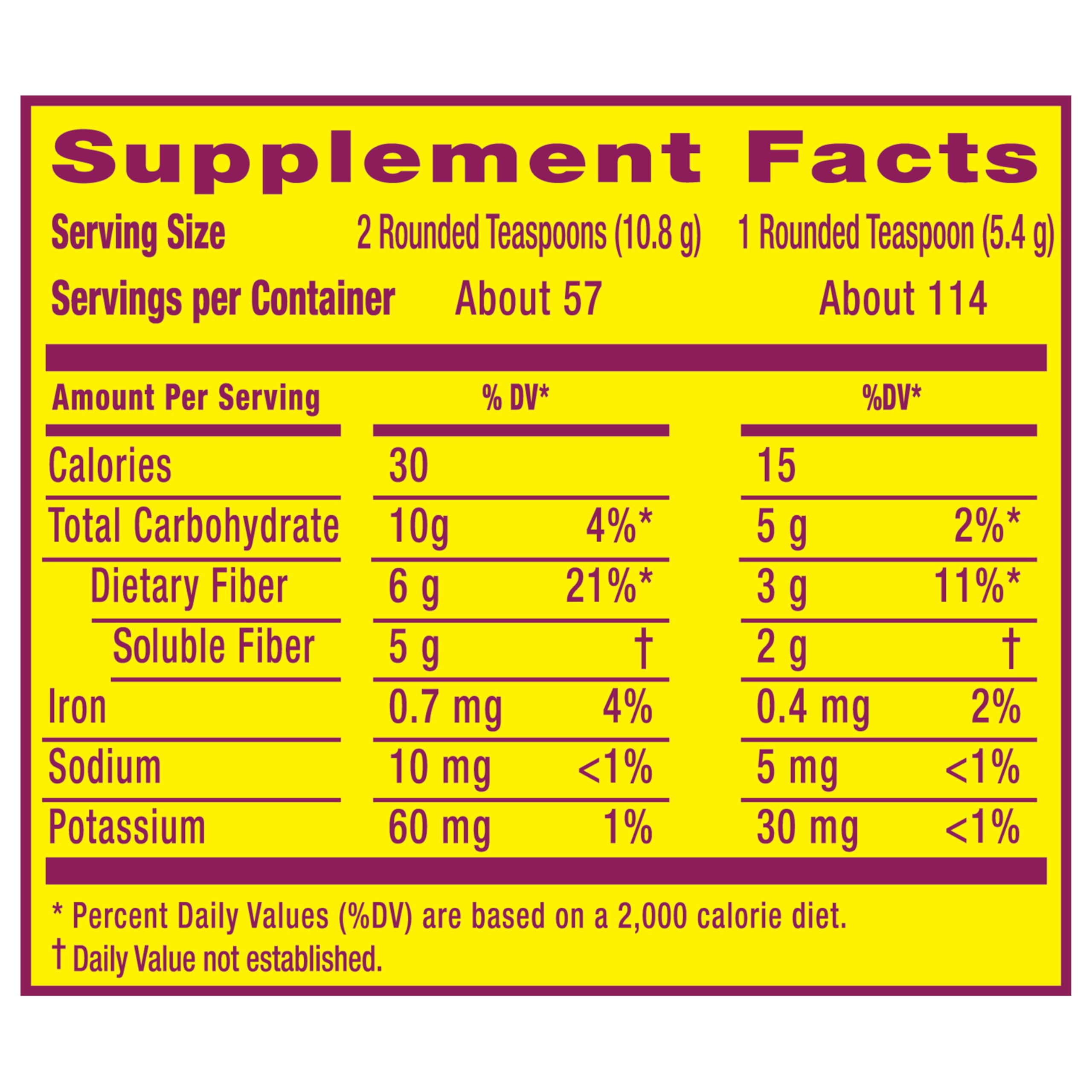 Metamucil Daily Psyllium Fiber Powder with a measuring scoop