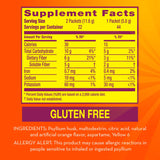Metamucil Daily Psyllium Fiber Supplement 349g back view with details
