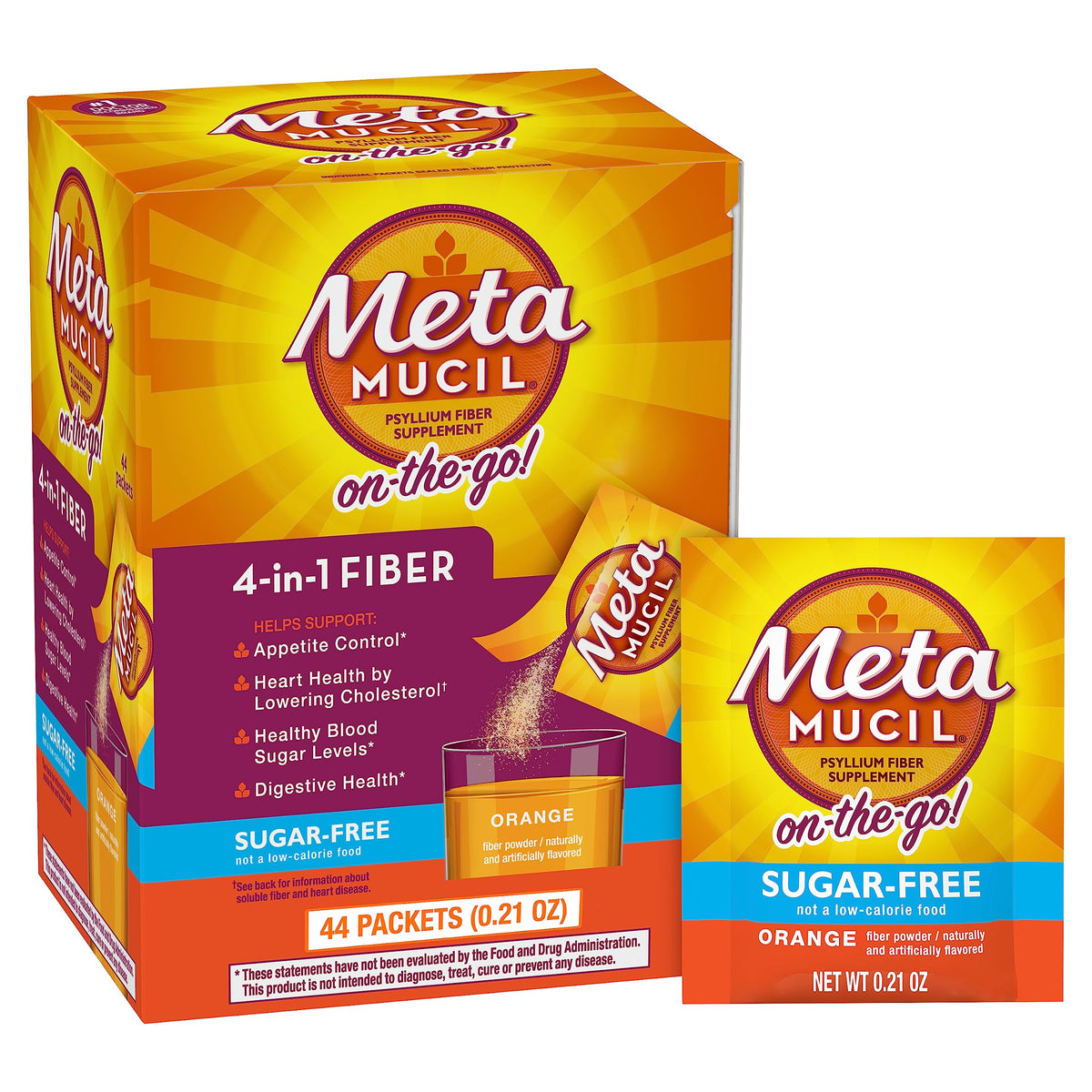 Metamucil Daily Psyllium Fiber Supplement 349g front view