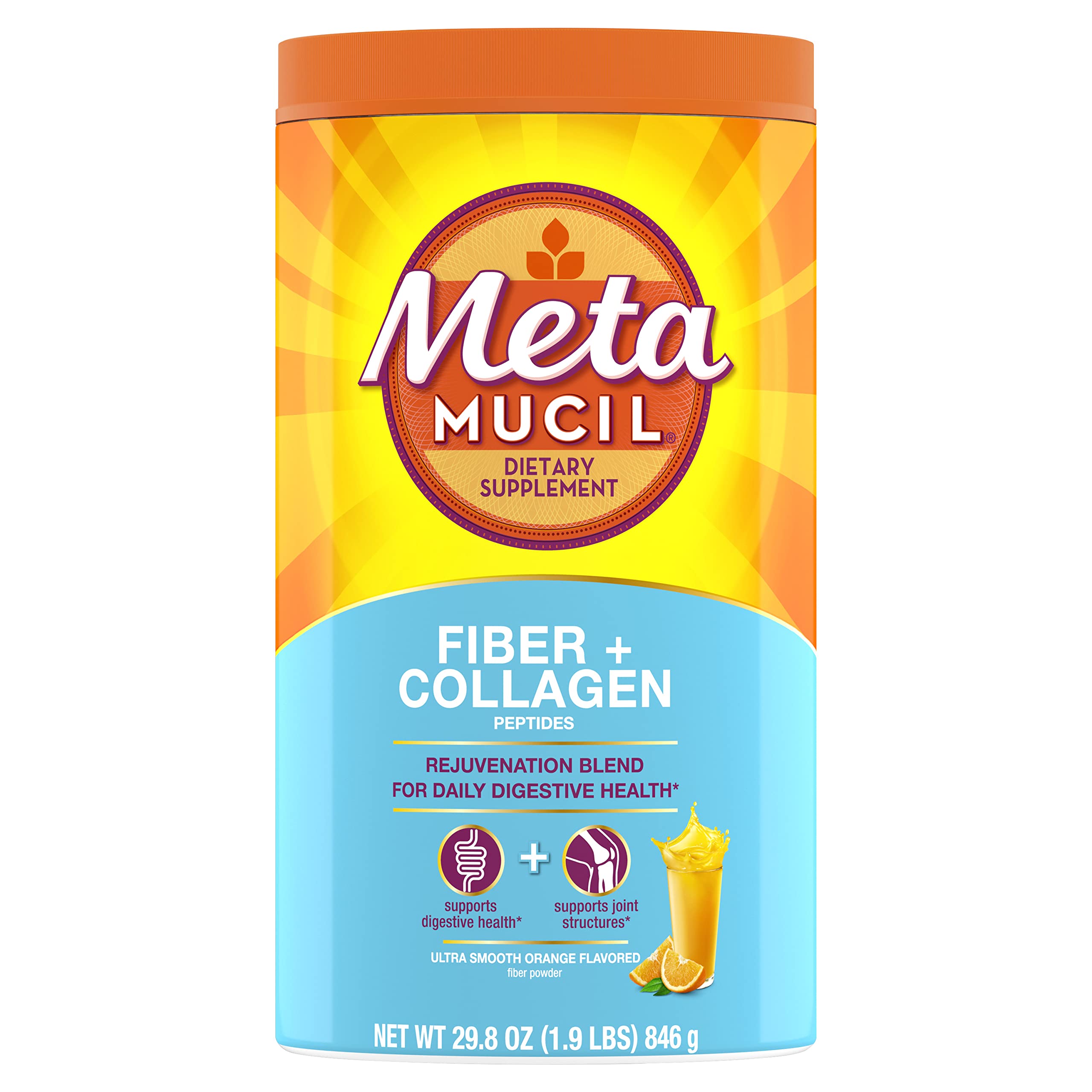 Metamucil Fiber + Collagen Rejuvenation Blend 862g front view