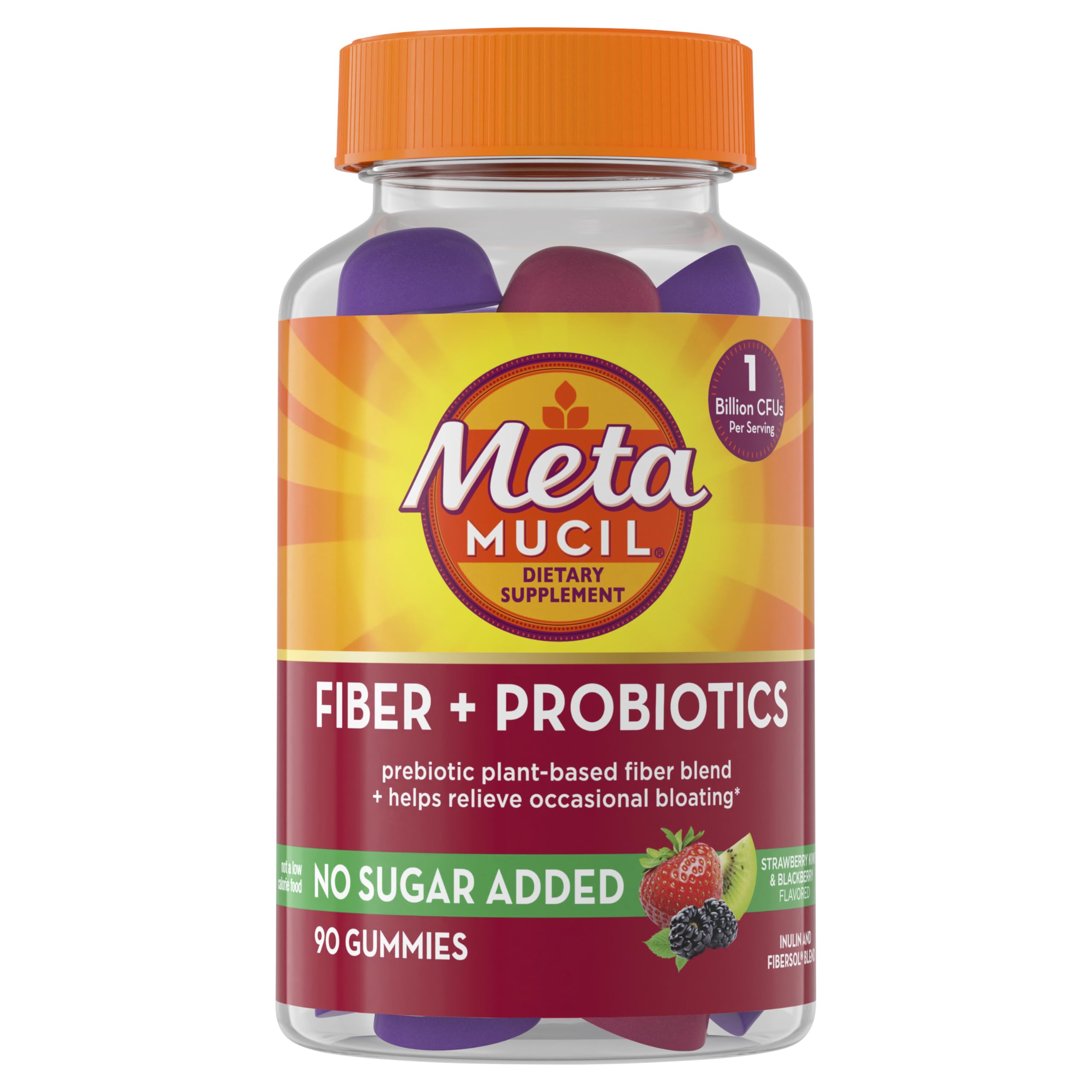Metamucil Fiber Plus Probiotics Gummies 356g front view