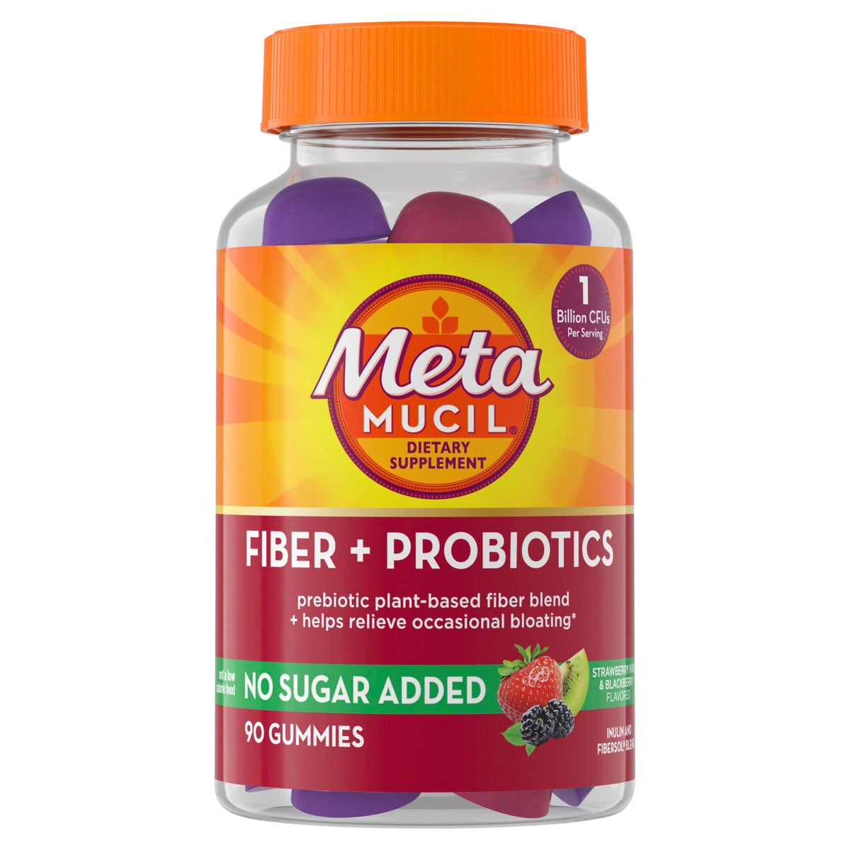 Metamucil Fiber Plus Probiotics Gummies 356g front view