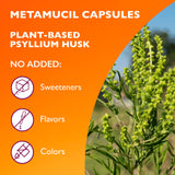 Metamucil Psyllium Husk Capsules with dosage information
