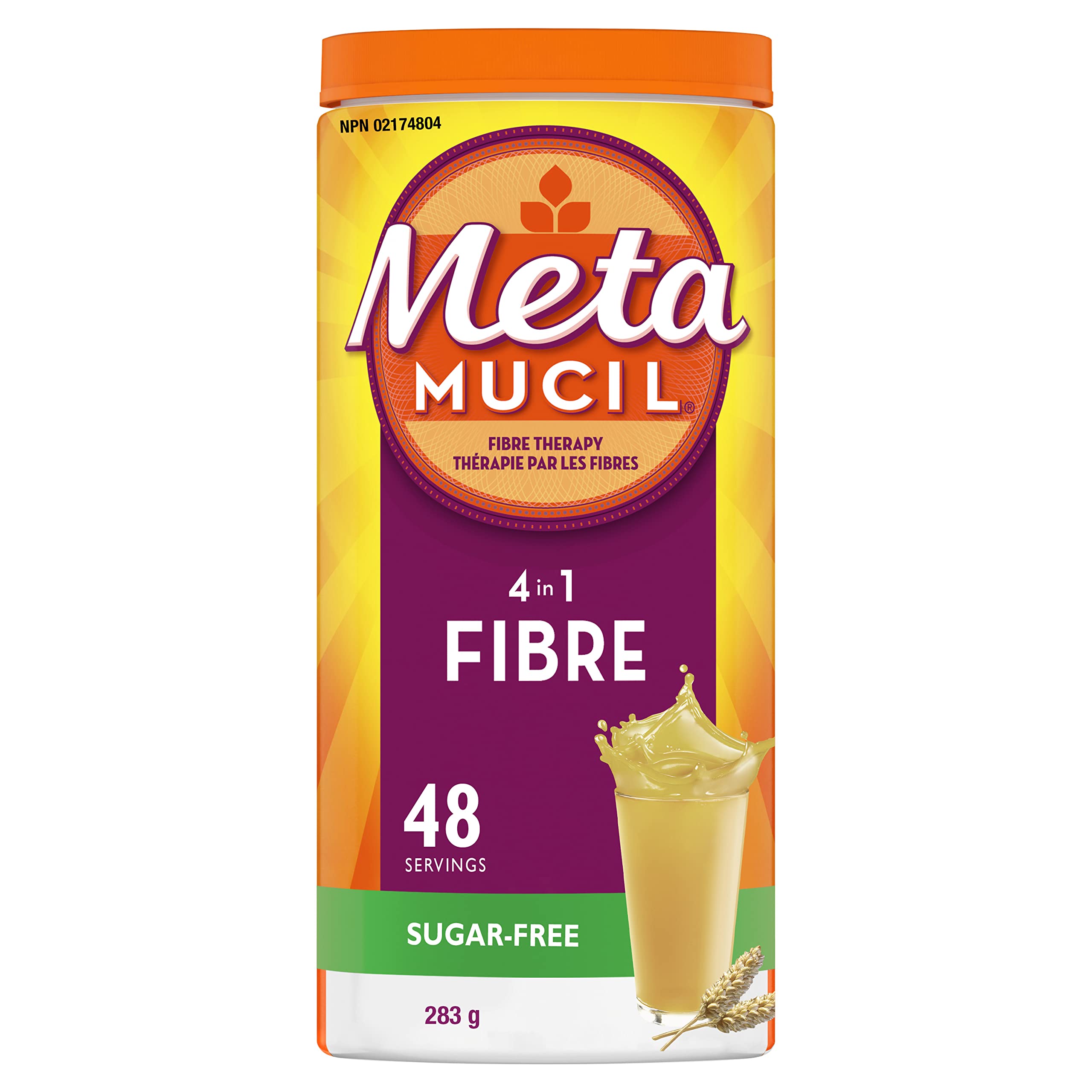 Metamucil Sugar-Free Psyllium Fibre Supplement 283g front view
