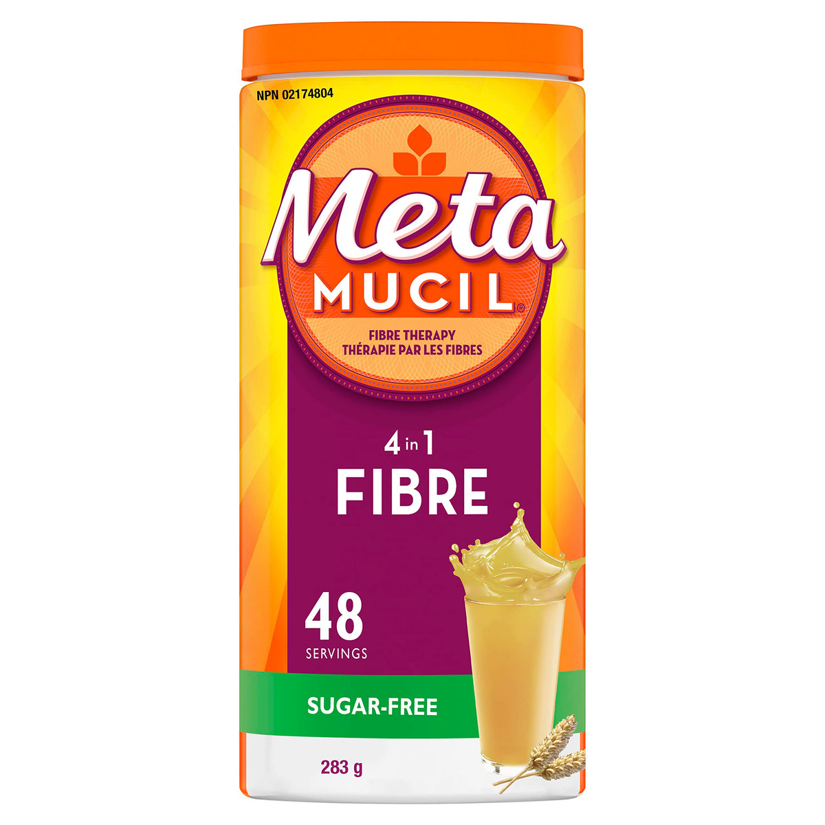 Metamucil Sugar-Free Psyllium Fibre Supplement 283g front view
