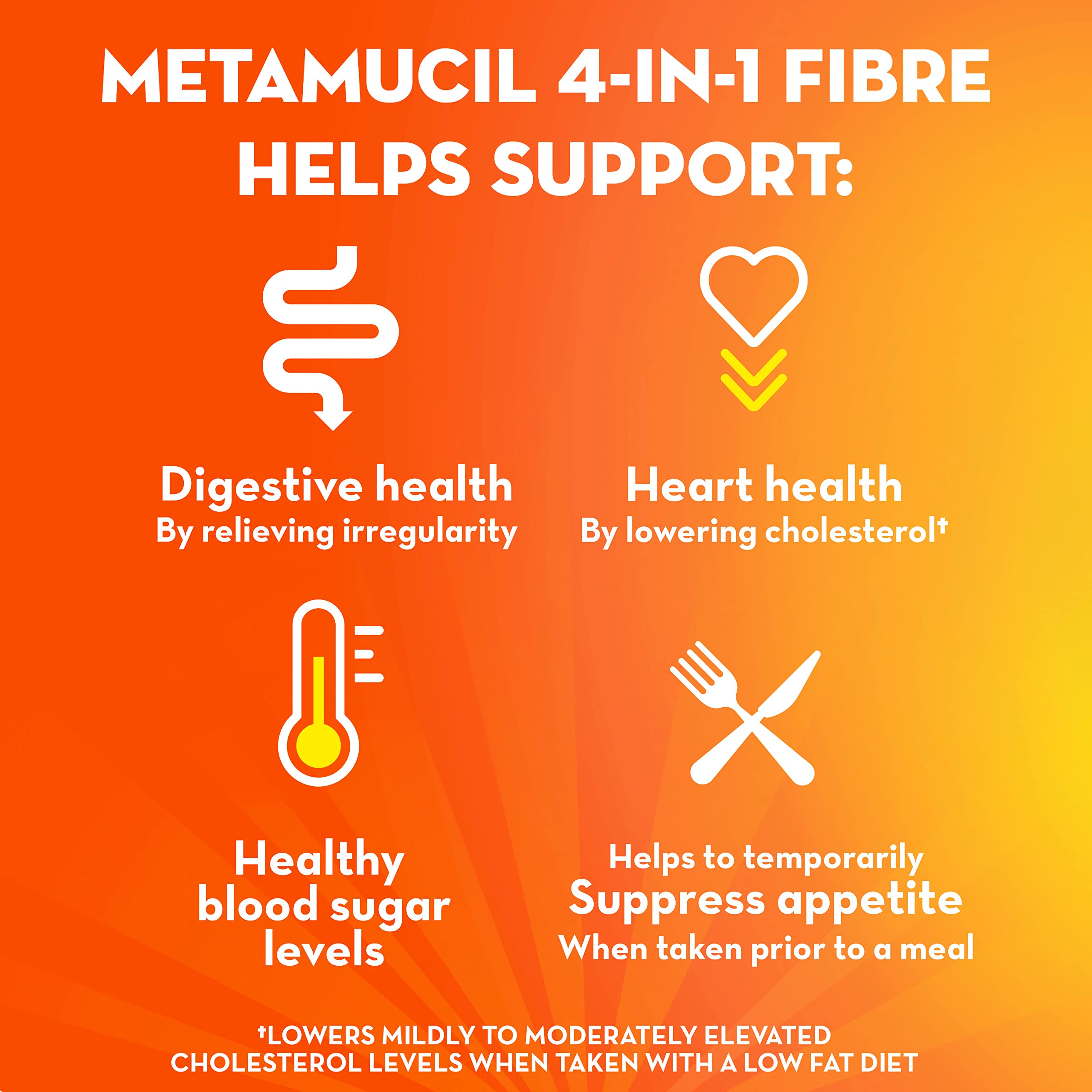 Metamucil Sugar-Free Psyllium Fibre Supplement 283g packaging