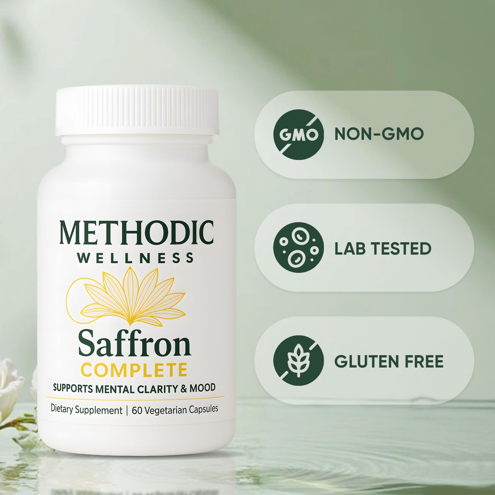 METHODIC WELLNESS Curcumin Capsules lifestyle scene with greenery
