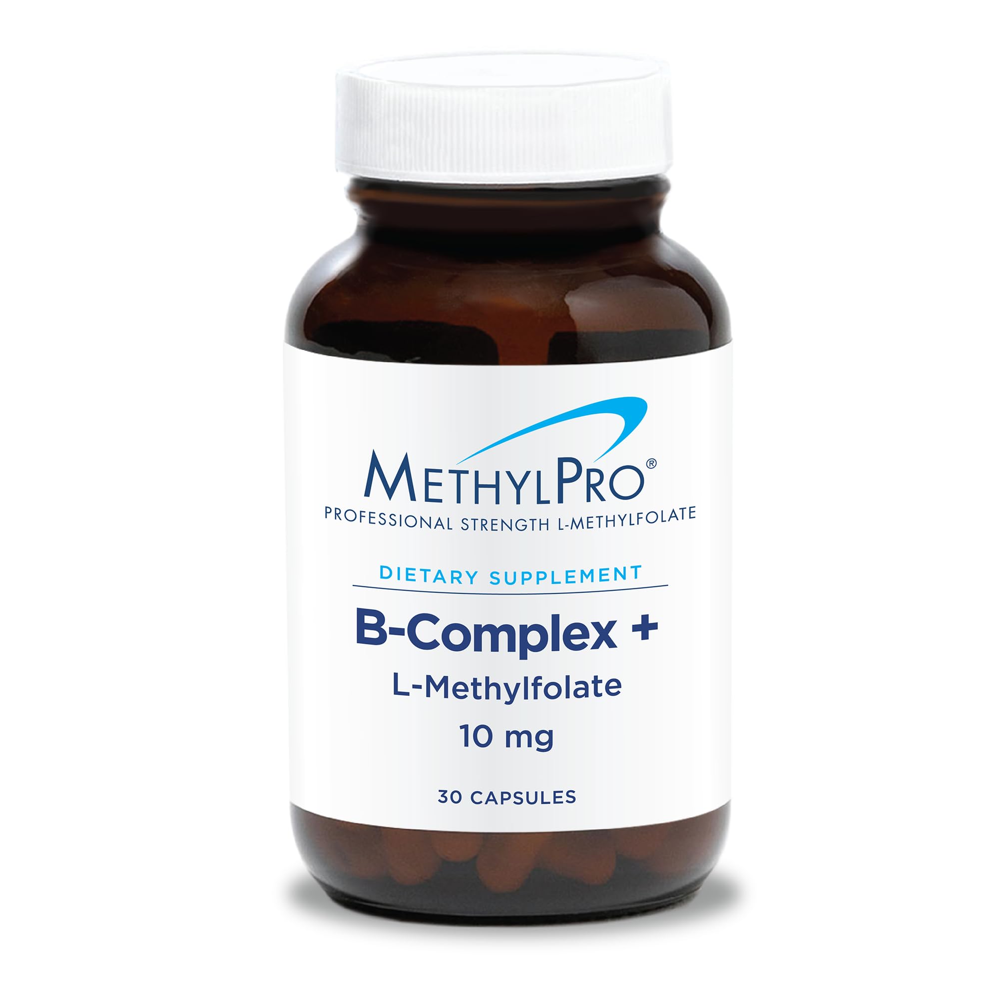 MethylPro B Complex + L-Methylfolate 10 mg front view of bottle