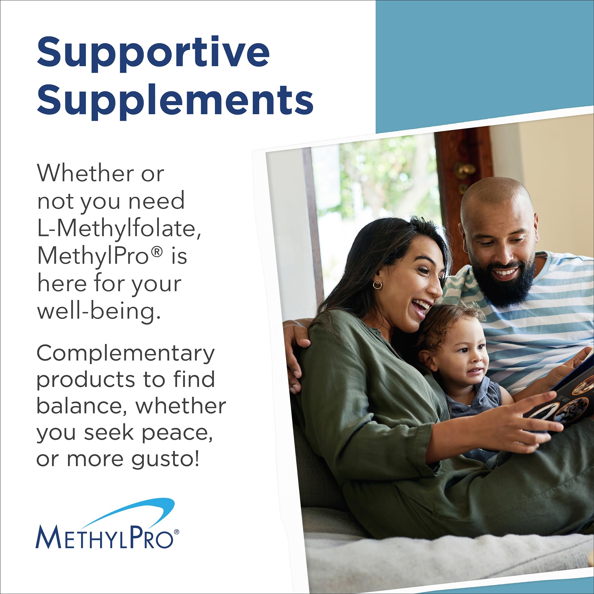 MethylPro B Complex + L-Methylfolate 10 mg nutritional information on label