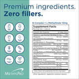 MethylPro B Complex + L-Methylfolate 10 mg packaging details