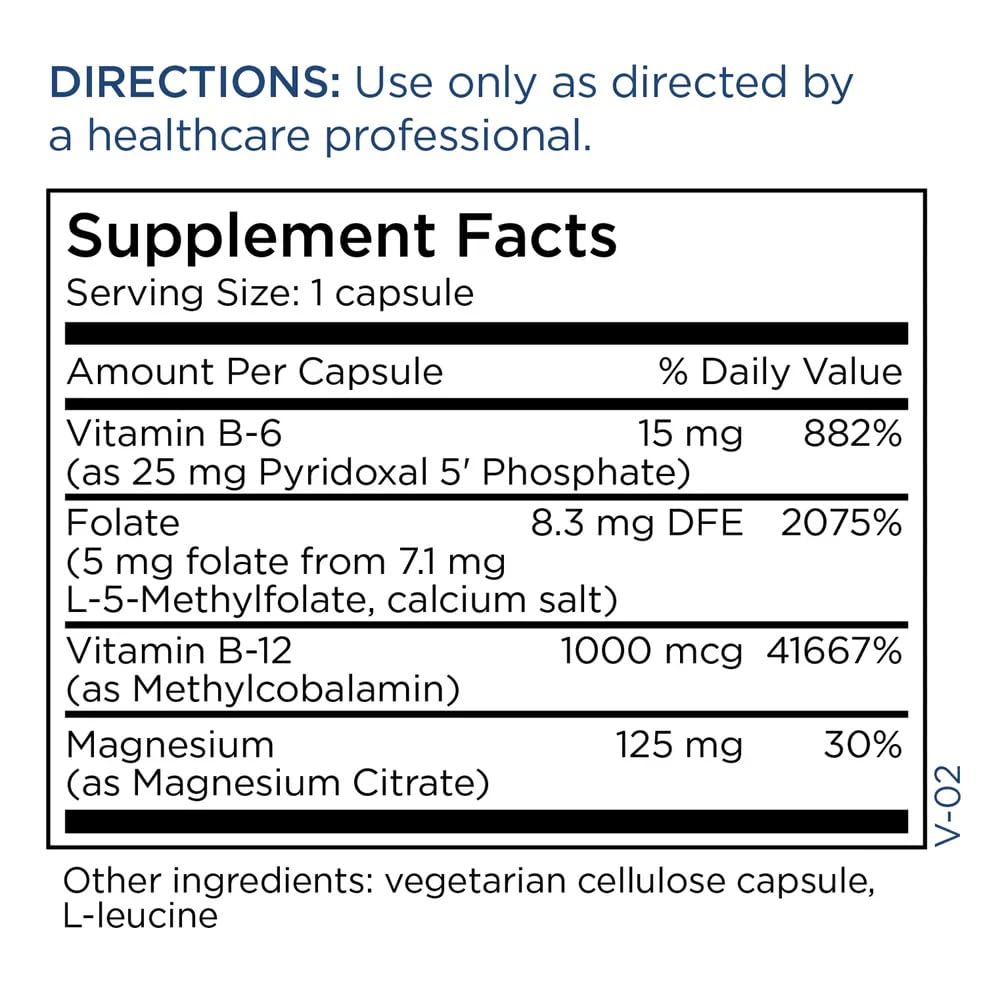 MethylPro Cofactors + L-Methylfolate supplement side view