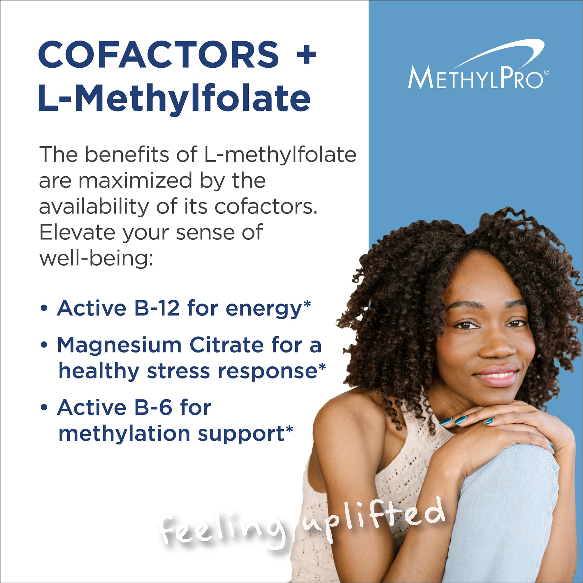 MethylPro L-Methylfolate 15mg + Cofactors side view