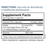 MethylPro L-Methylfolate 2.5mg supplement side view