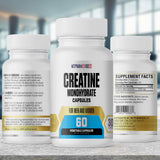 MetpharmUSA Creatine Monohydrate Capsules side view showing capsule details
