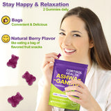 Mezqai Ashwagandha Gummies with ingredients list visible