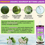 Mezqai Soursop Bitters Liquid bottle on a wooden table