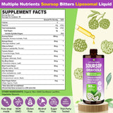 Mezqai Soursop Bitters Liquid bottle with label showing ingredients