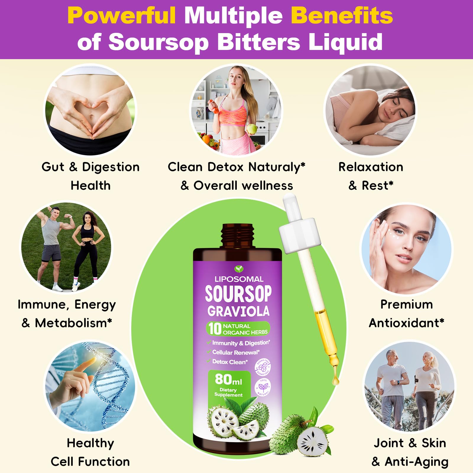 Mezqai Soursop Bitters Liquid in a glass with water