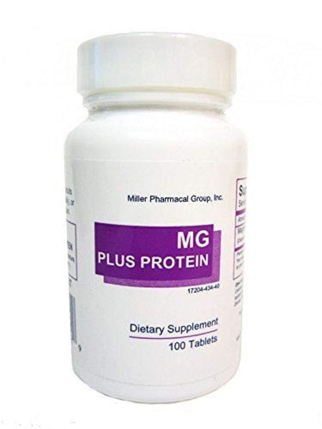 Mg Plus Protein Magnesium Supplement 100 tablets front view