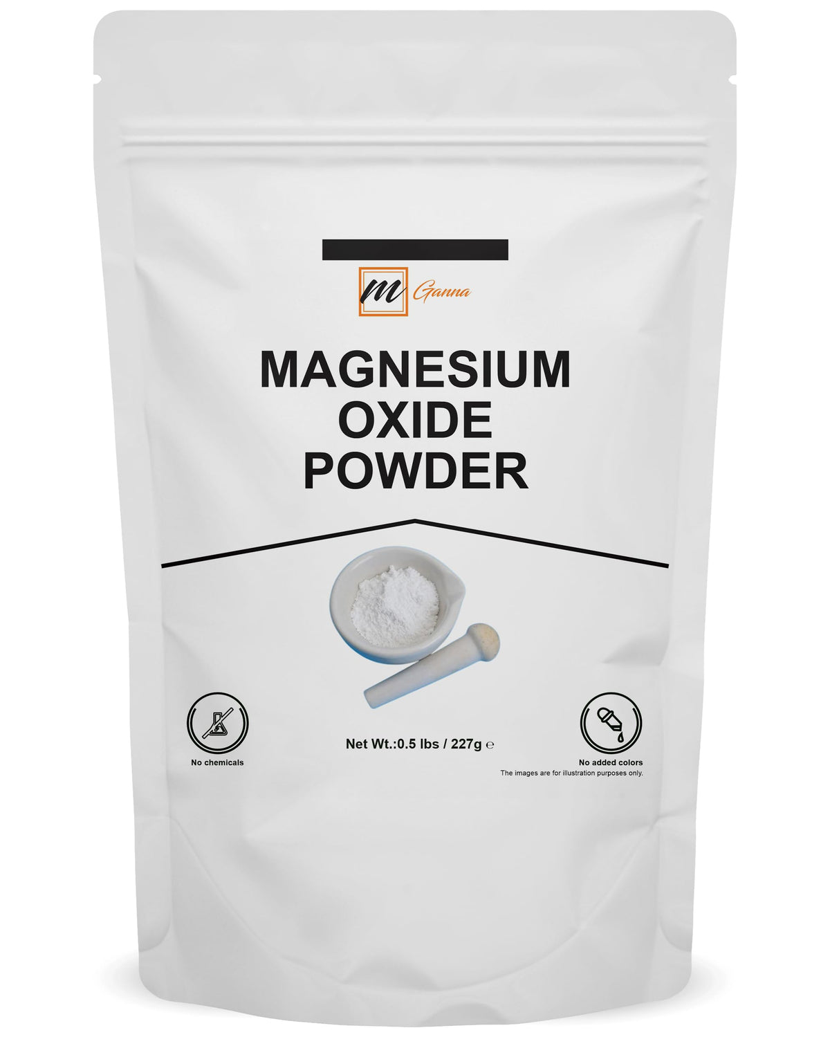 mGanna Magnesium Hydroxide Powder 227g front view