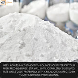 mGanna Magnesium Hydroxide Powder 227g in a glass of water
