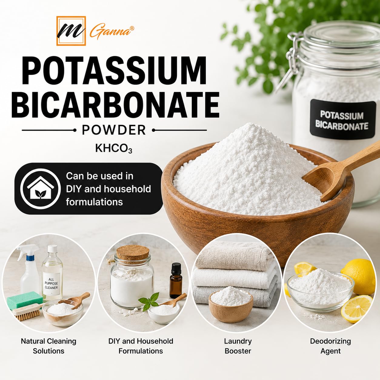 mGanna Potassium Powder 227g used in baking setup