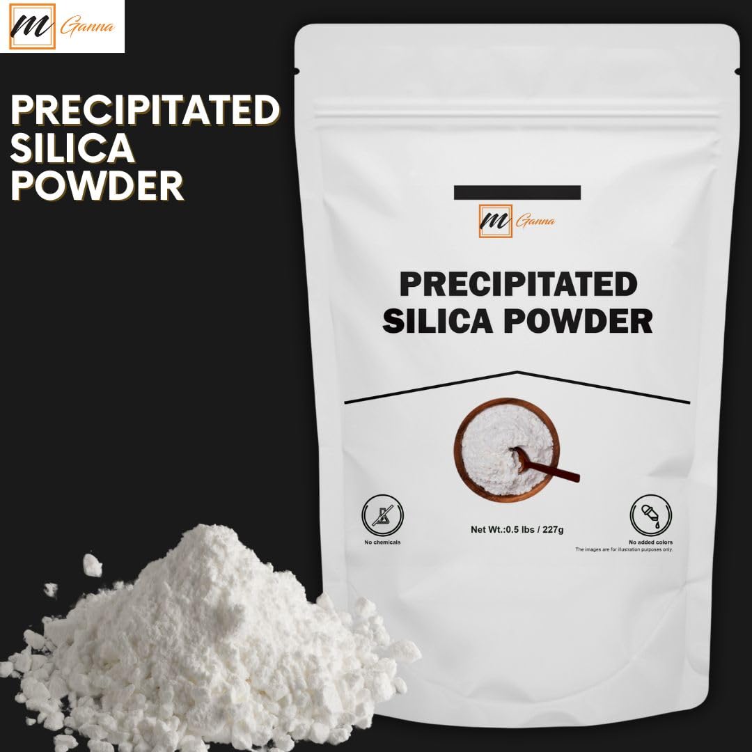mGanna Pure White Precipitated Silica Fine Powder 227g side view