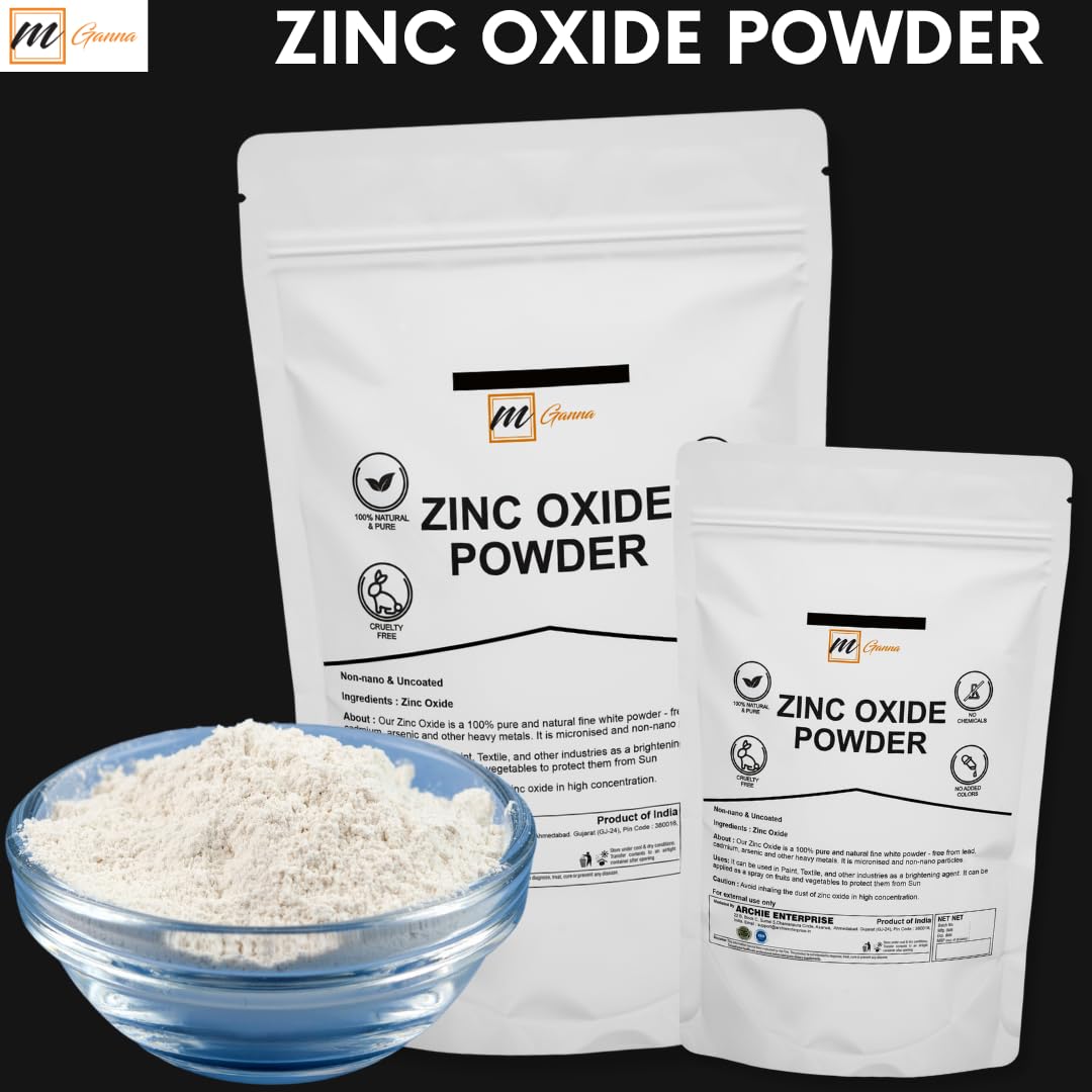 mGanna Zinc Oxide Powder 240g close-up of powder texture