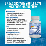 MgSport Magnesium Supplement 380mg capsule on a wooden table
