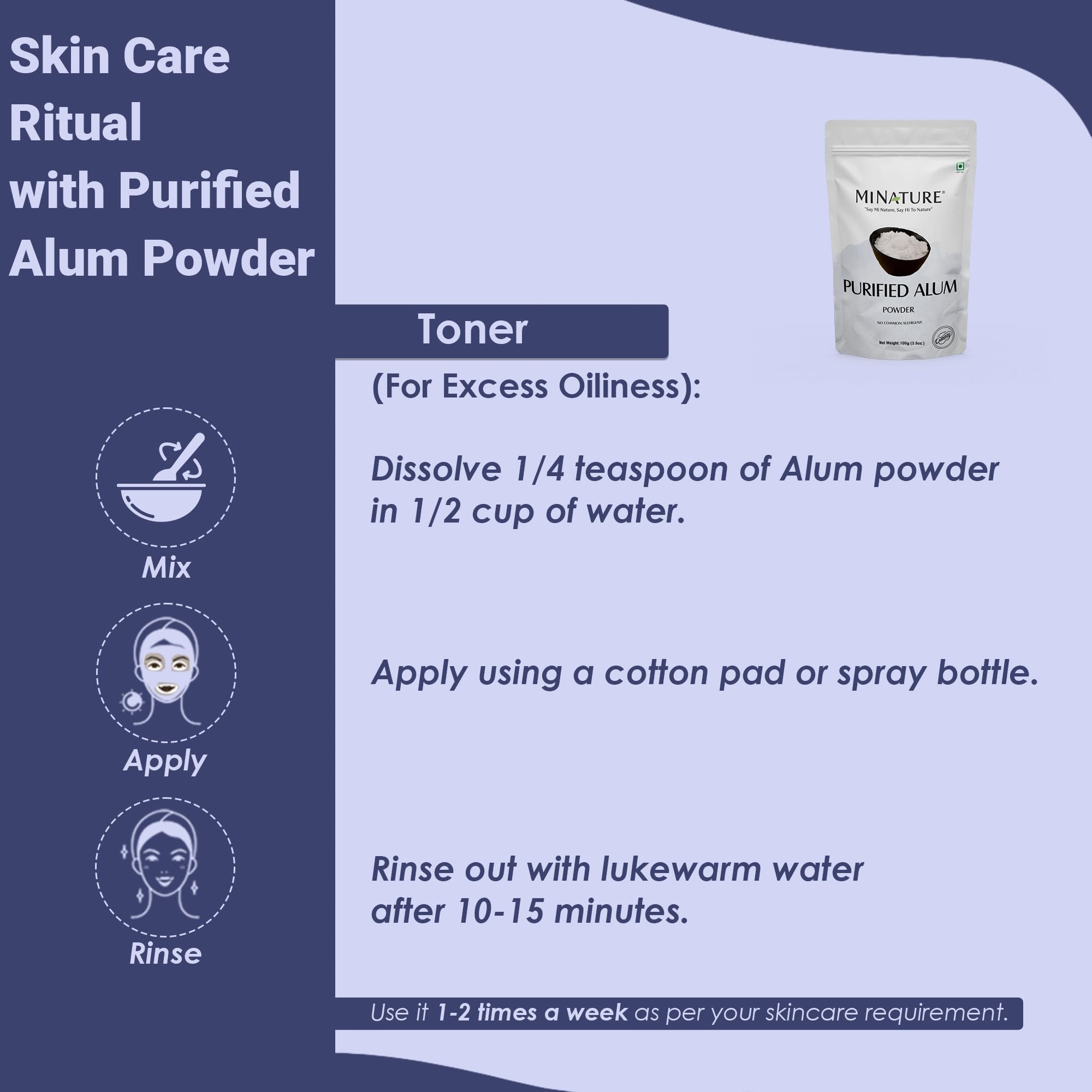 Mi Nature Alum Powder packaging details
