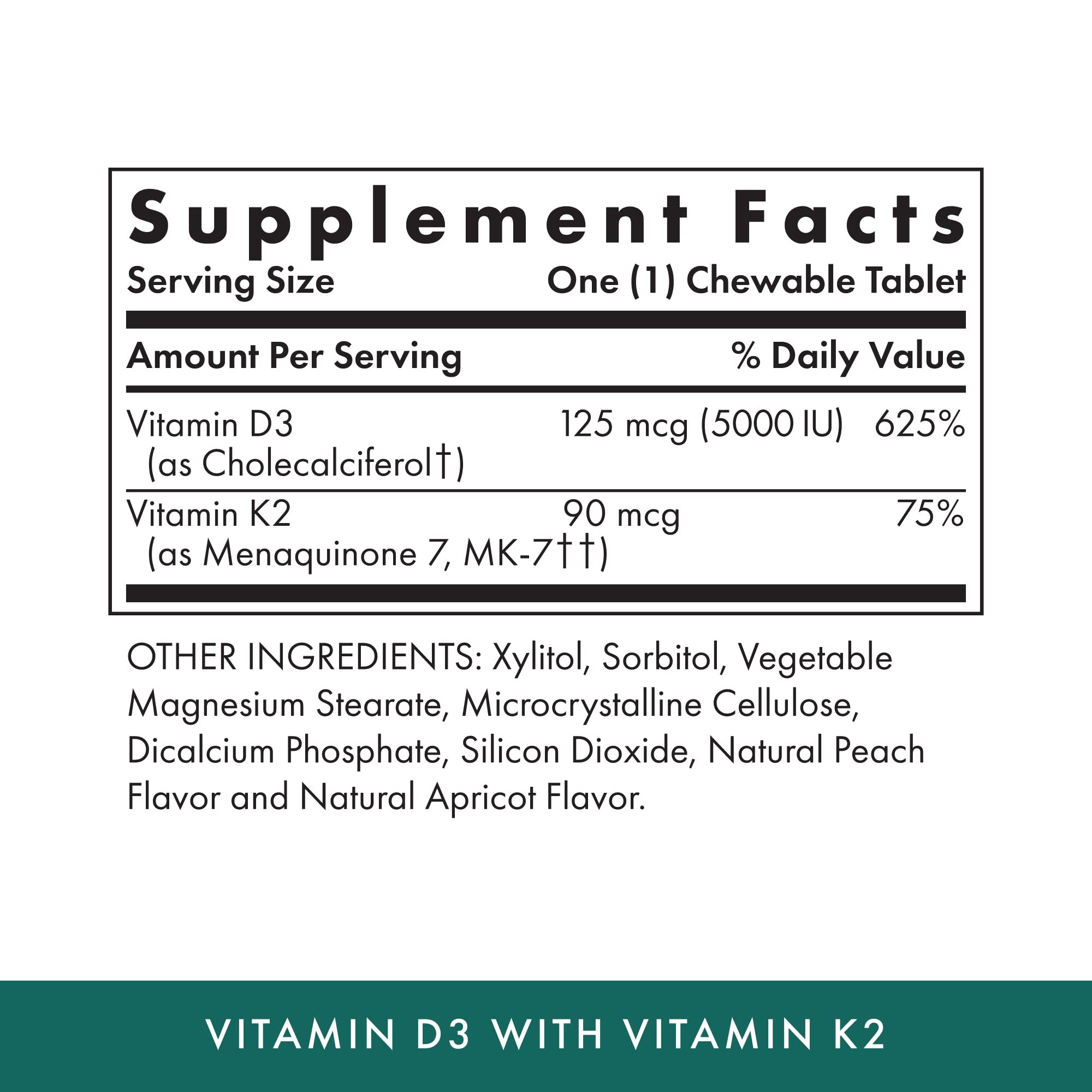 MICHAEL'S Vitamin D3 & K2 Supplement side view