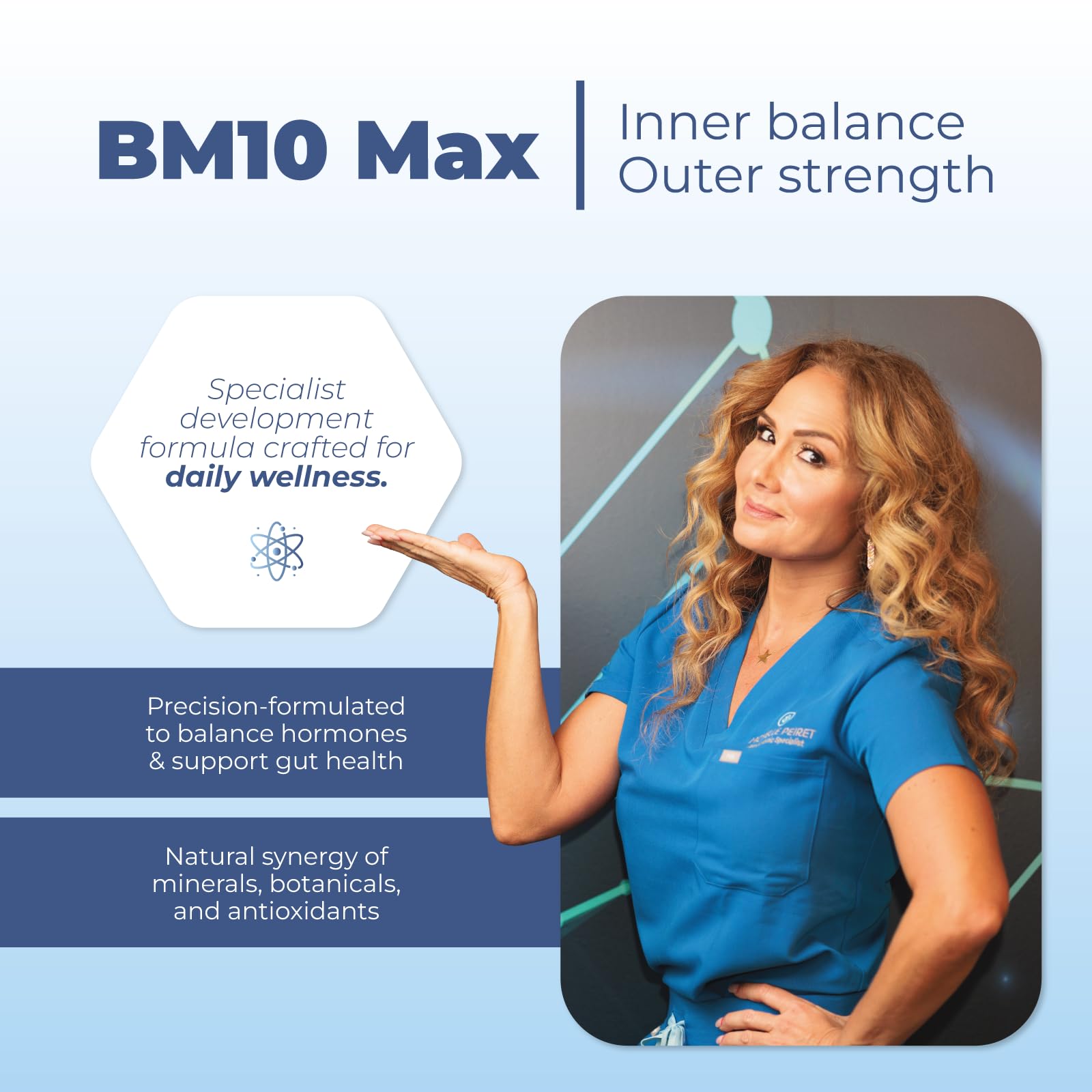 Michelle Peiret BM10 Max Boron Supplement with a measuring spoon