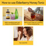 Mickelberry Gardens Elderberry Syrup in a spoon