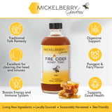 Mickelberry Gardens Fire Cider Honey Tonic 227g back view with ingredients