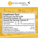 Mickelberry Gardens Throat & Lung Honey Tonic packaging and label close-up