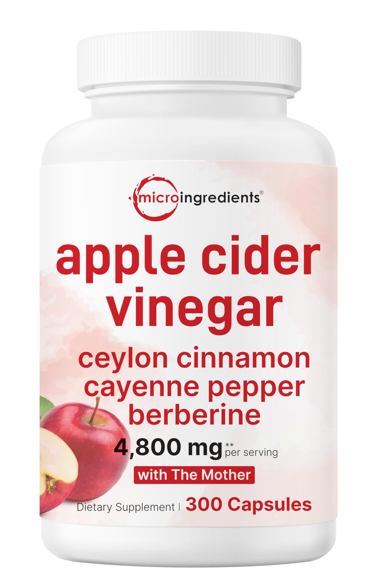 Micro Ingredients Apple Cider Vinegar 4-in-1 Supplement bottle front view