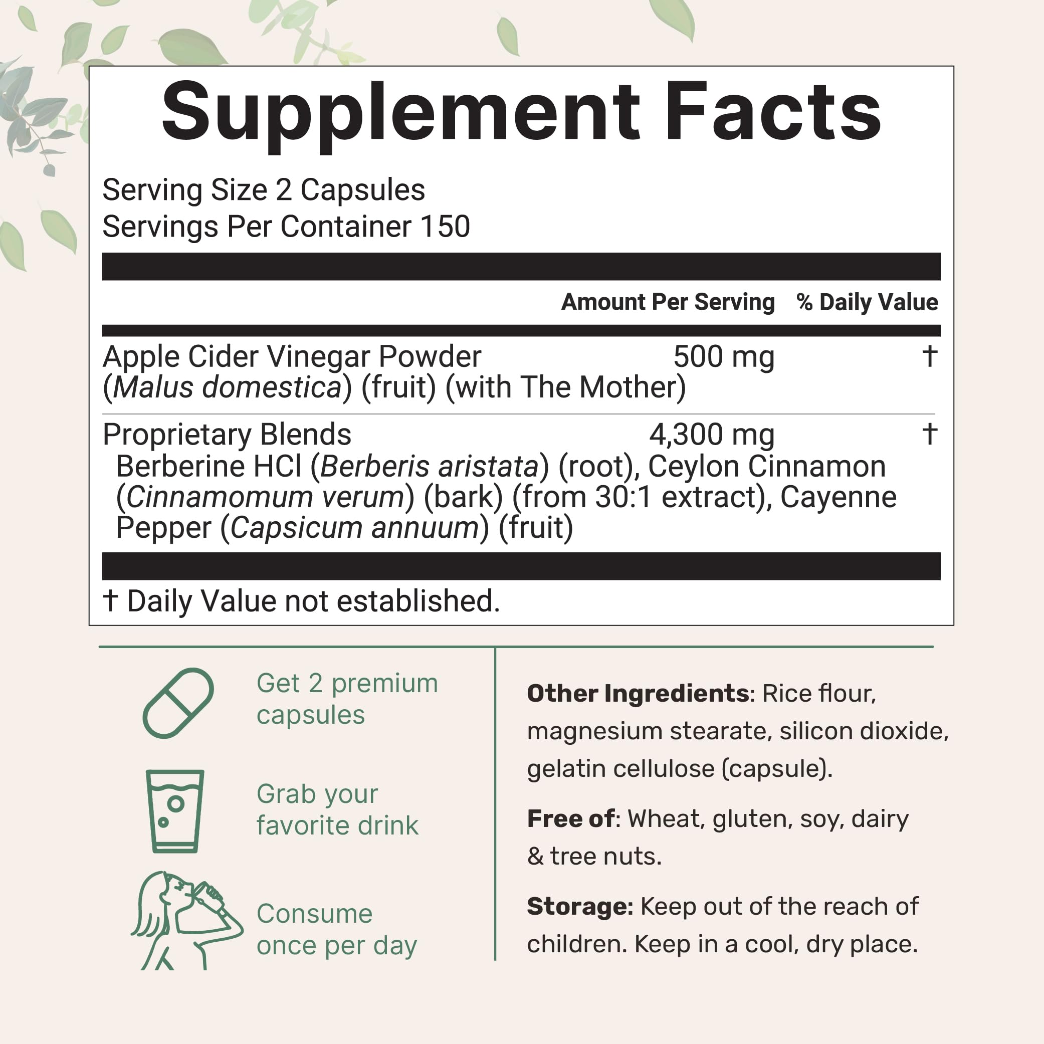 Micro Ingredients Apple Cider Vinegar 4-in-1 Supplement capsules close-up