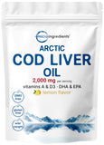 Micro Ingredients Arctic Cod Liver Oil softgels front view