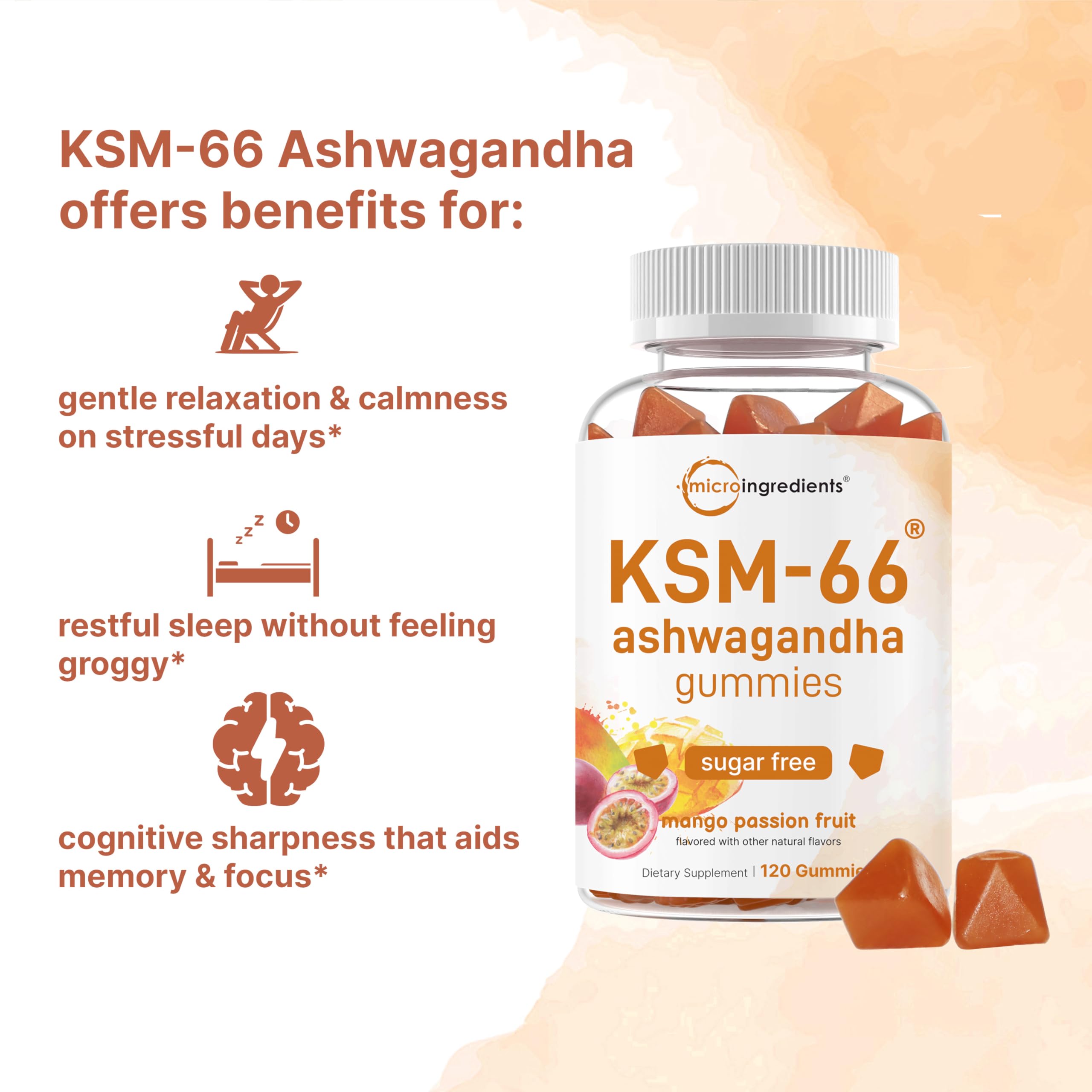 Micro Ingredients Ashwagandha Gummies nutritional information